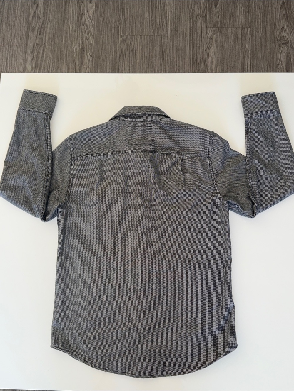 Mutual Weave Striped Grey Button-Up Shirt - Picture 7 of 9